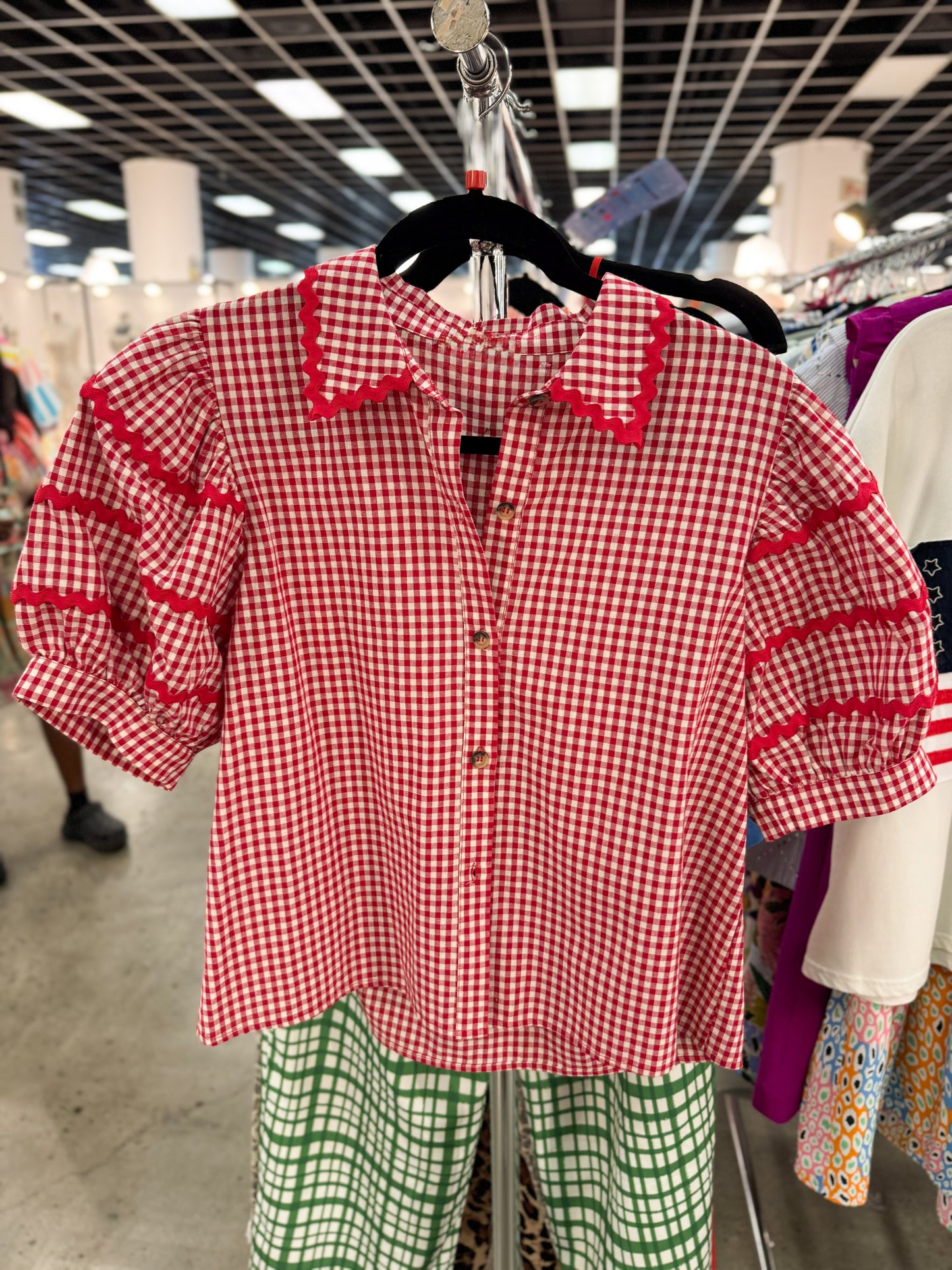 Gingham Dolly Top