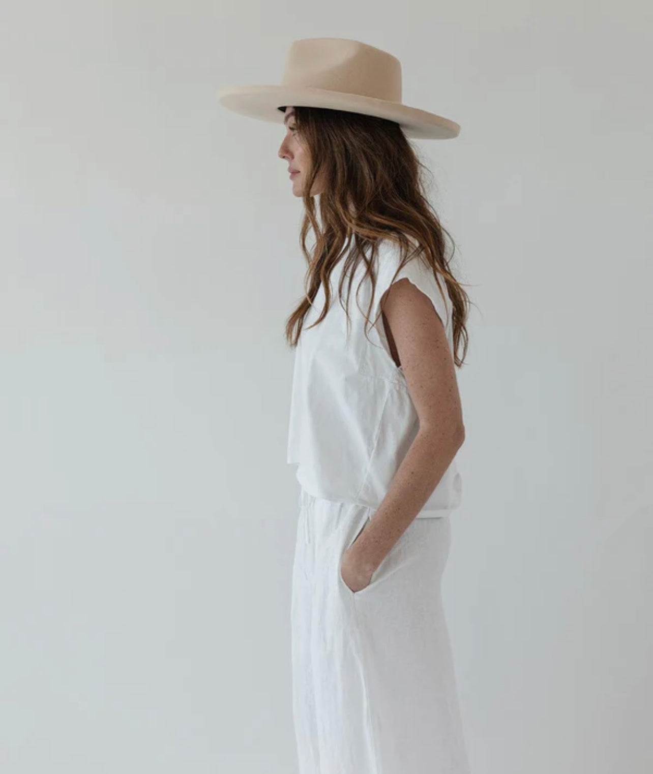 Amelia Pencil Brim by Gigi Pip - Cream