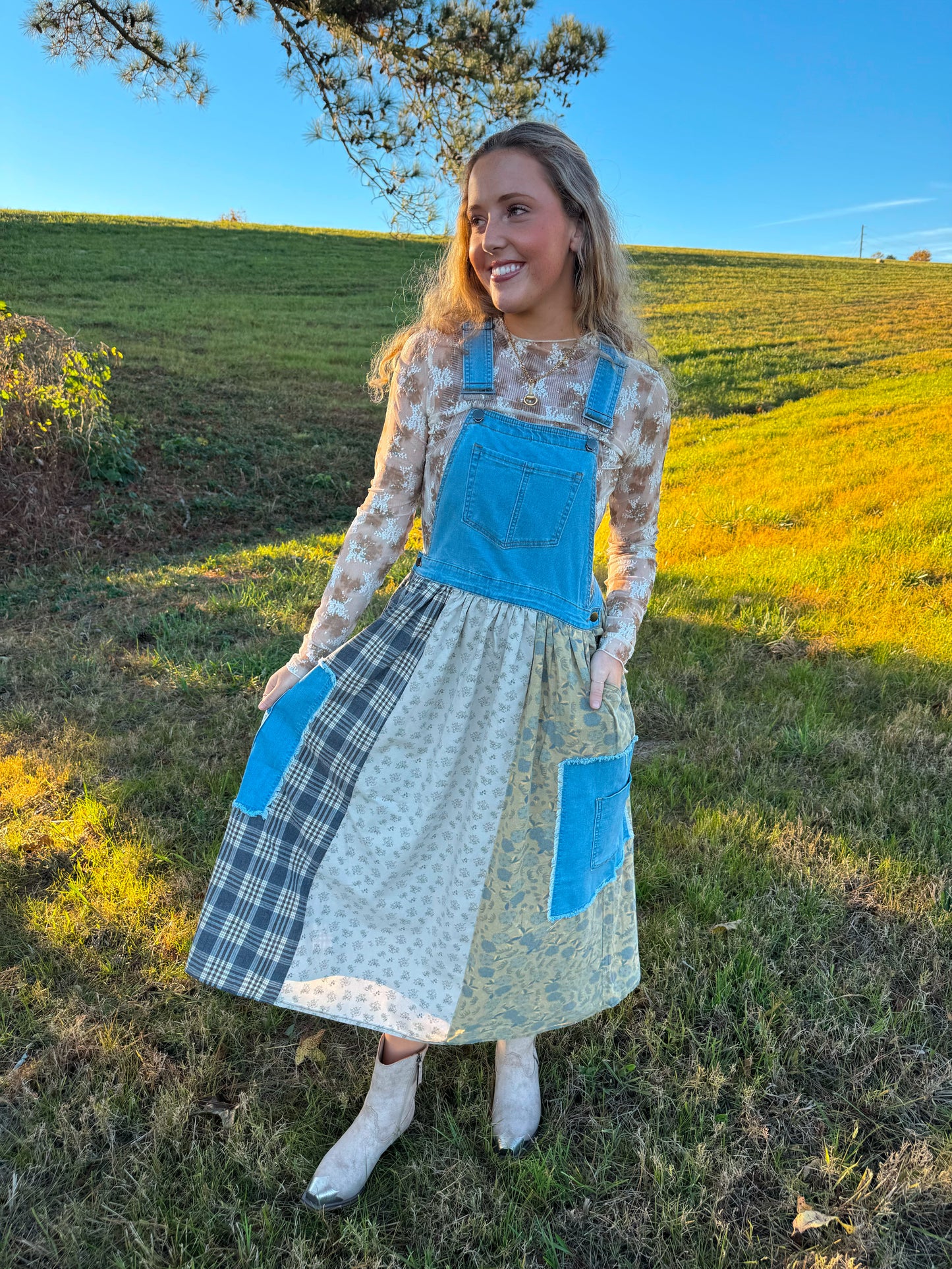 Floral Mesh Layering Top