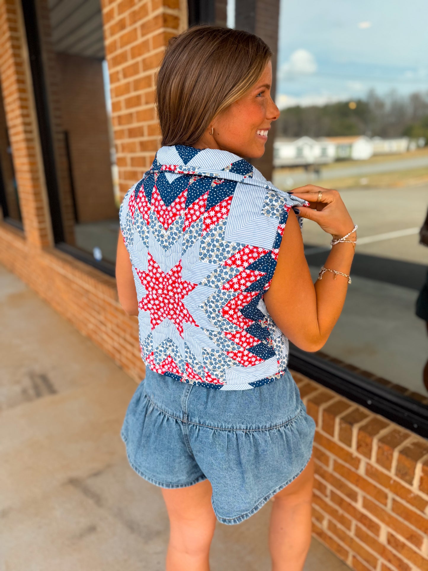 Adeline Patchwork Americana Cate Vest by Ida Mae Home