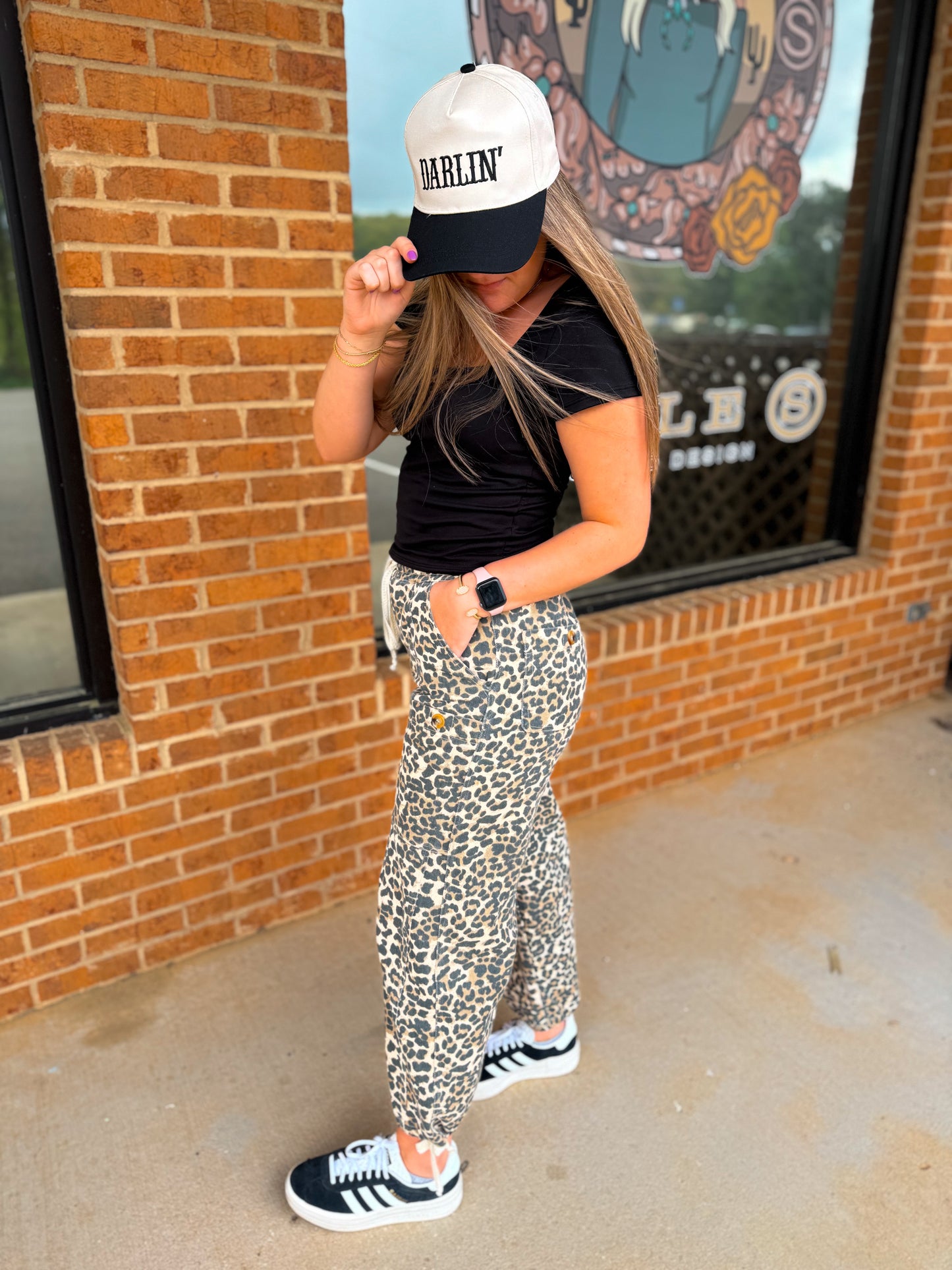 Leopard Drawstring Pants