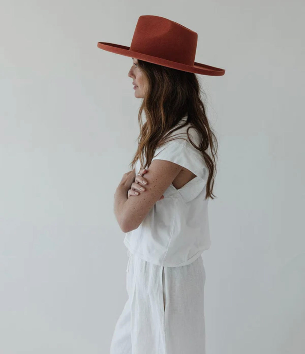 Amelia Pencil Brim by Gigi Pip - Clay
