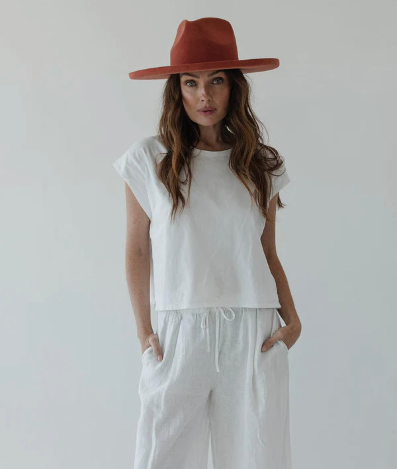 Amelia Pencil Brim by Gigi Pip - Clay
