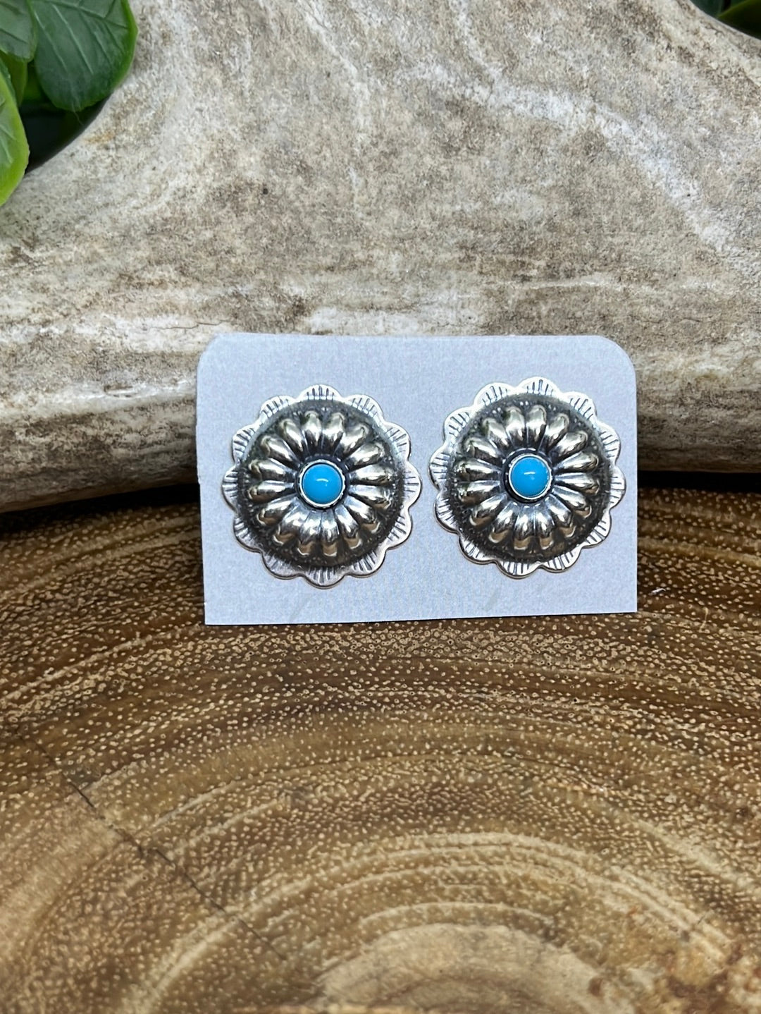 Scalloped Round Concho Earrings