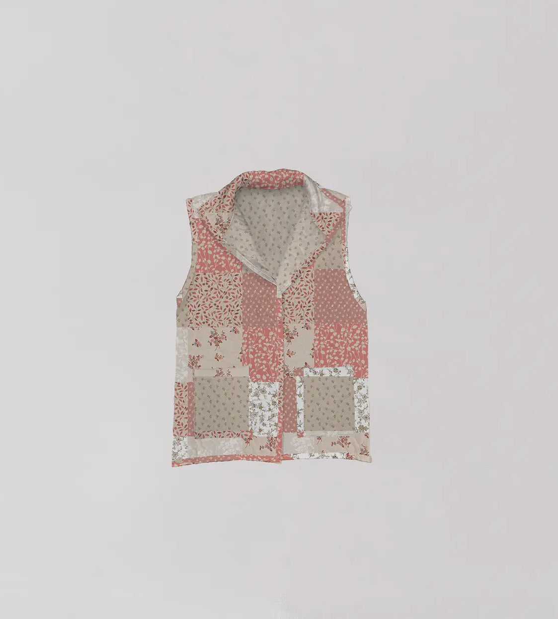 Waverly Patchwork Rose Quilted Ruby Vest by Ida Mae Home
