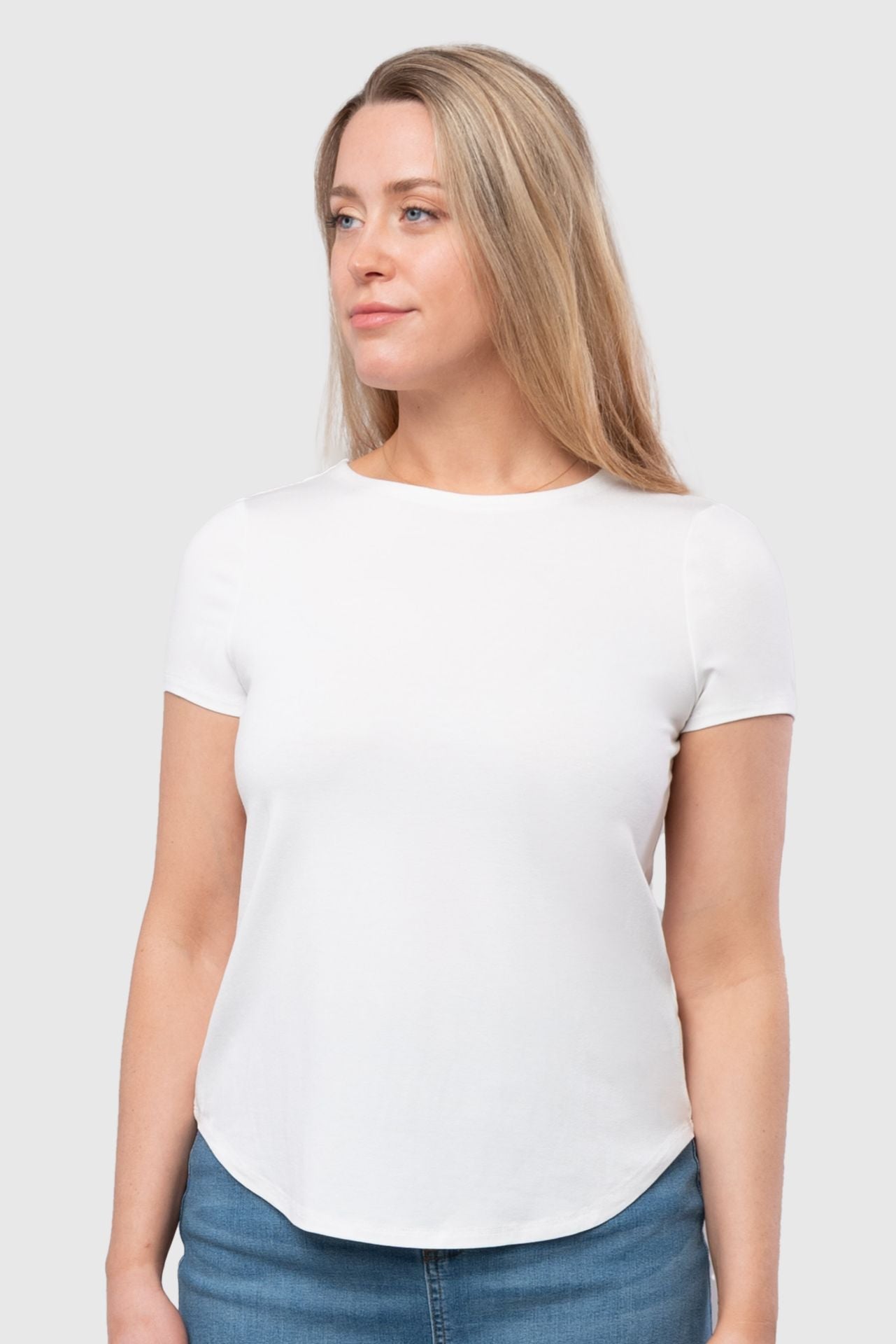 Hi-Lo Crewneck Basic Tees