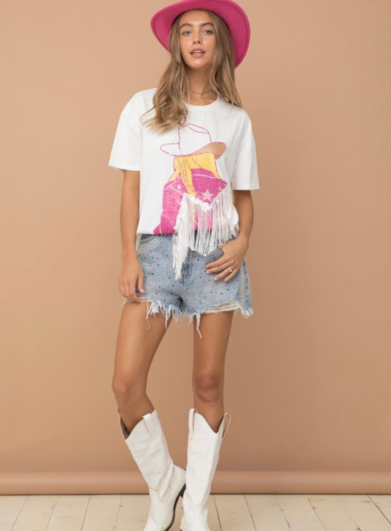 Cowgirl Queen Sequin Tee