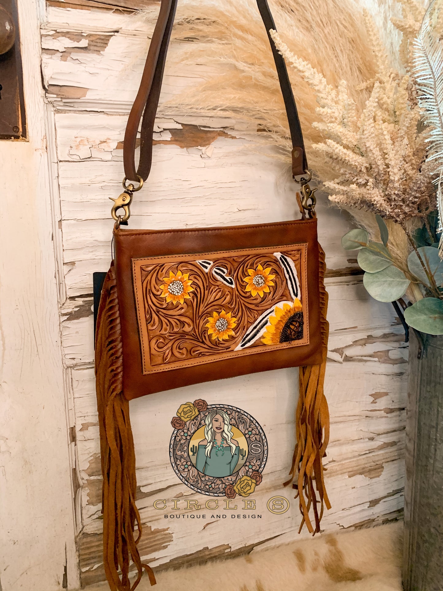 Sunflower Feather Bag
