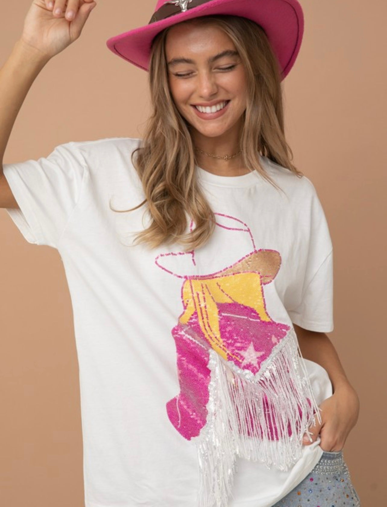 Cowgirl Queen Sequin Tee
