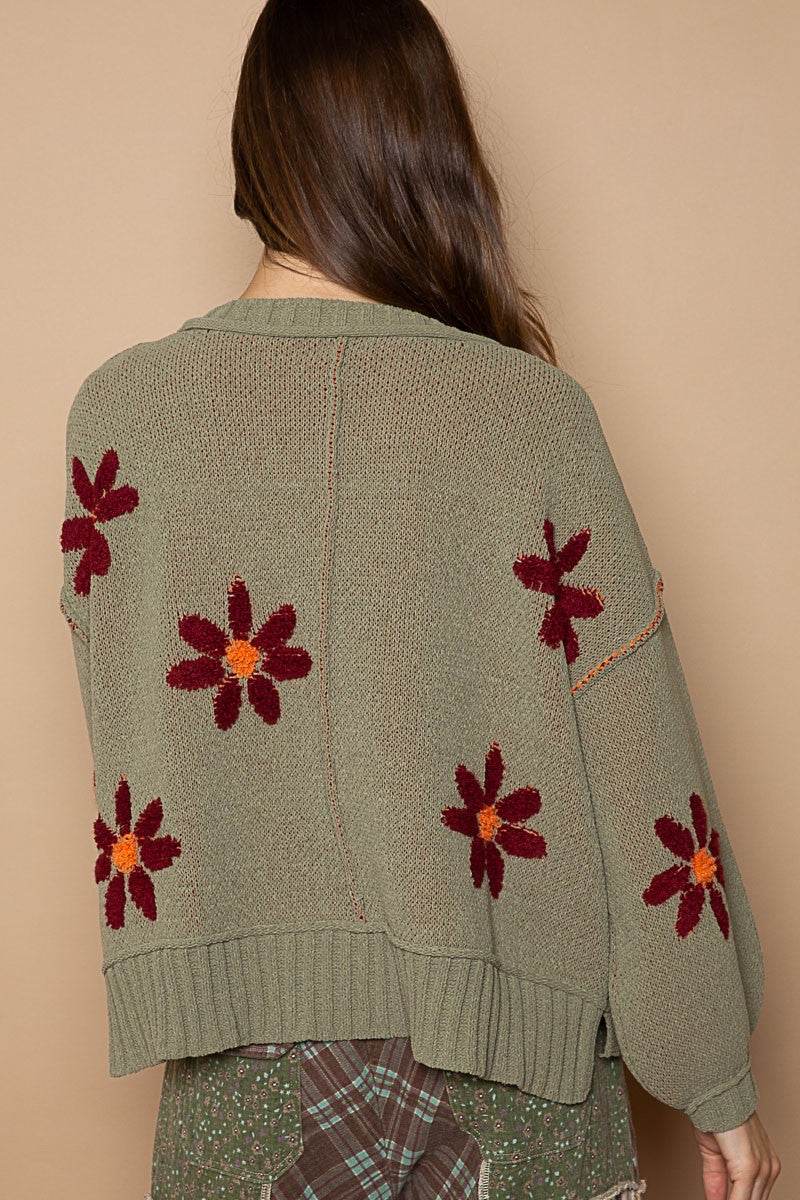 Fall Flower Sweater