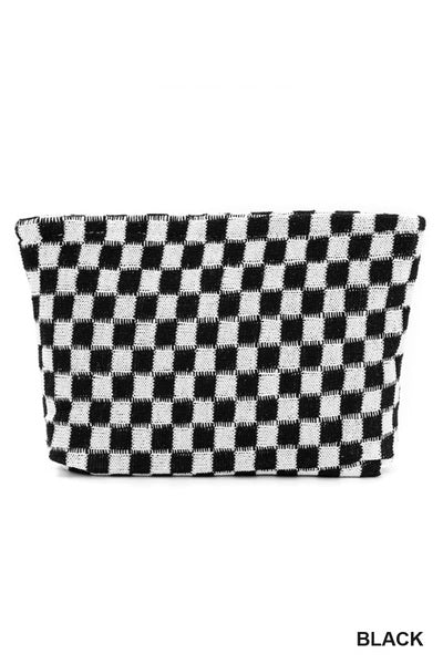 Checkered Cosmetic Bag