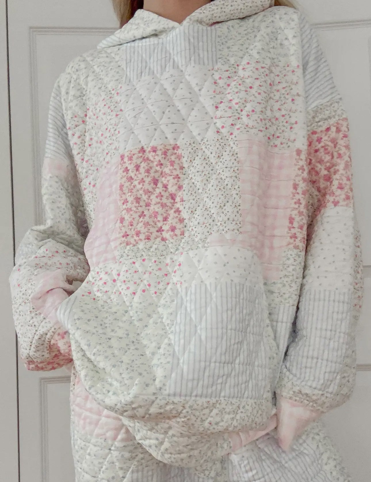 Pastel Quilted Hoodie