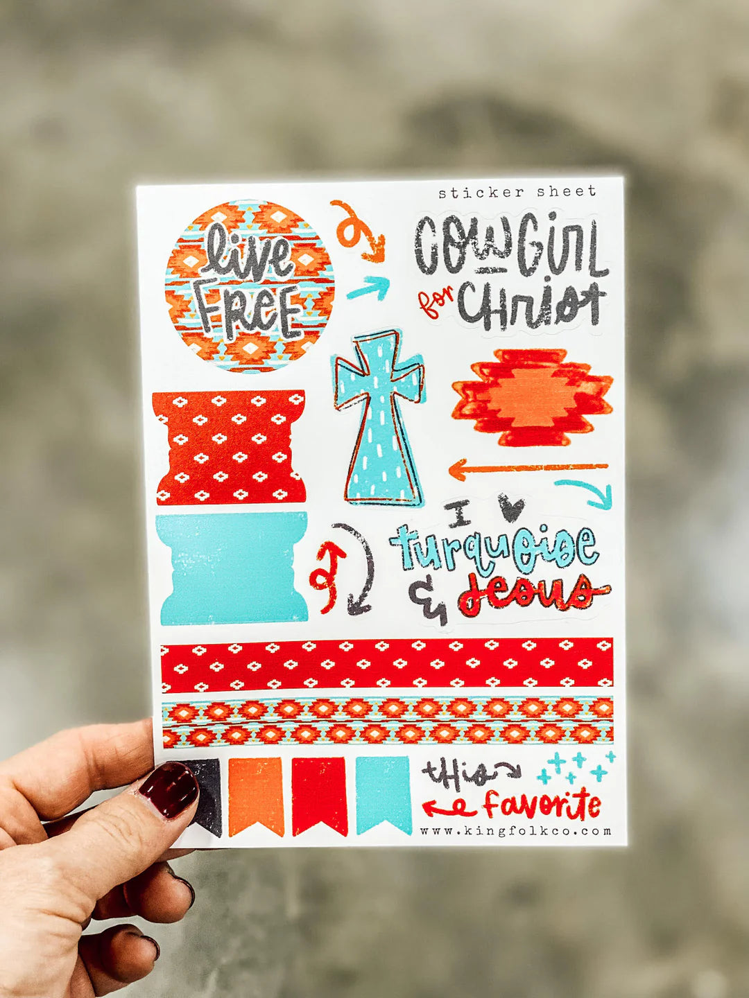 Cowgirls & Jesus Bible Sticker Sheet