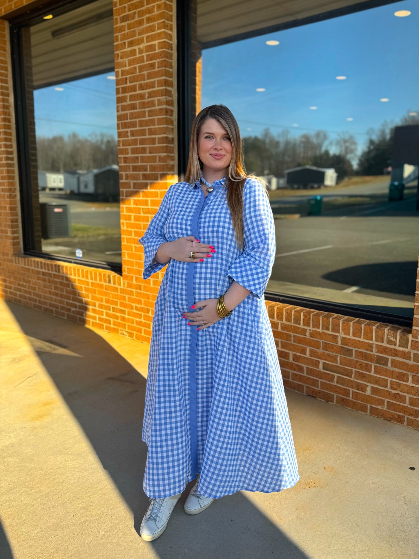 Gingham Blues Dress