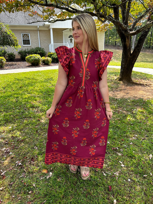 Regal Rust Dress