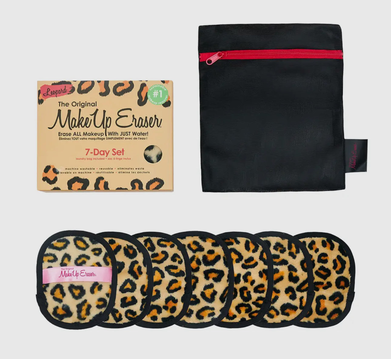 Leopard 7-Day Makeup Eraser Set