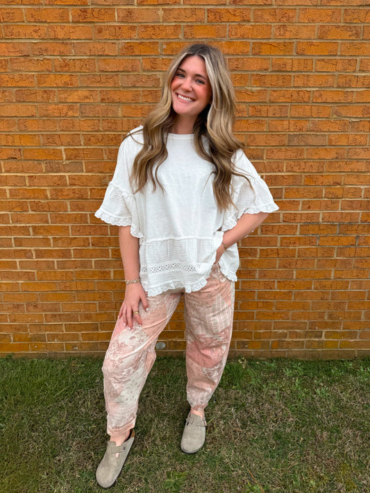 Pink Patchwork Jeans