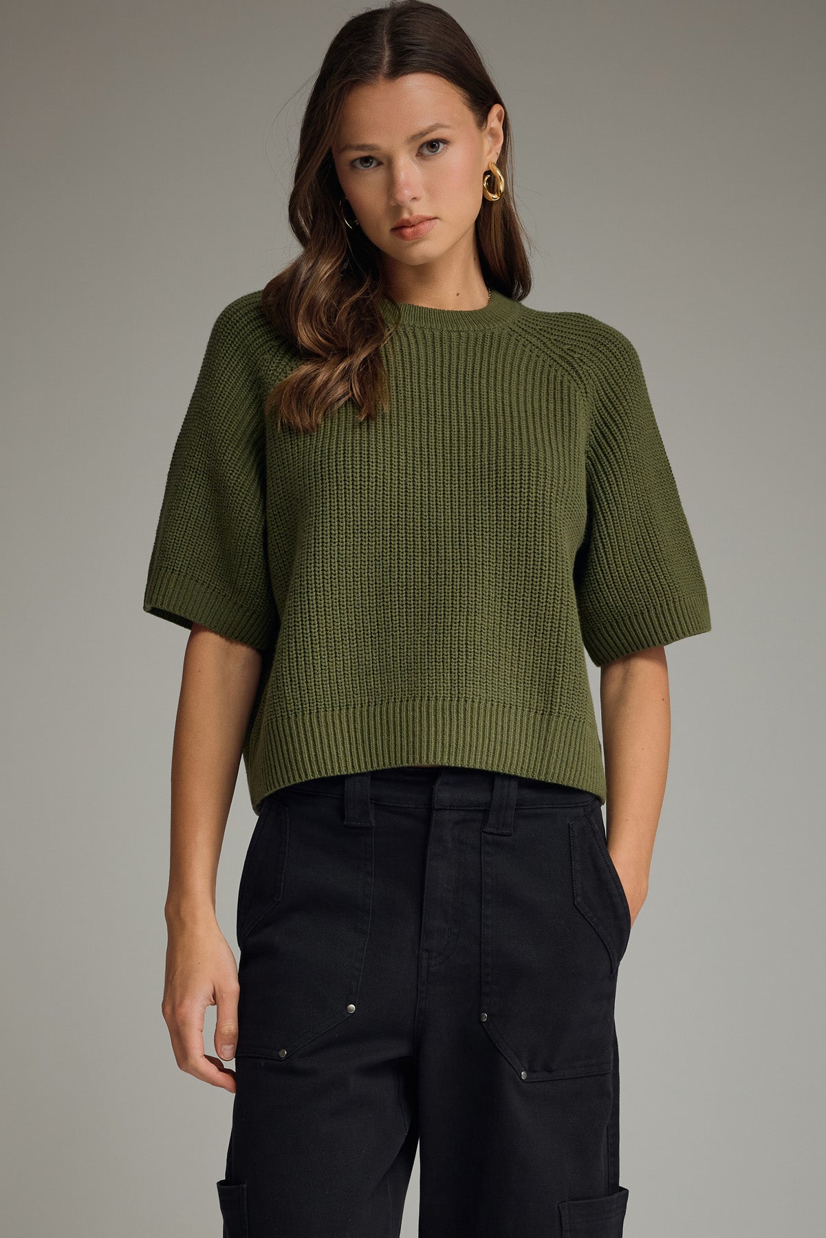 Olive Knit Top