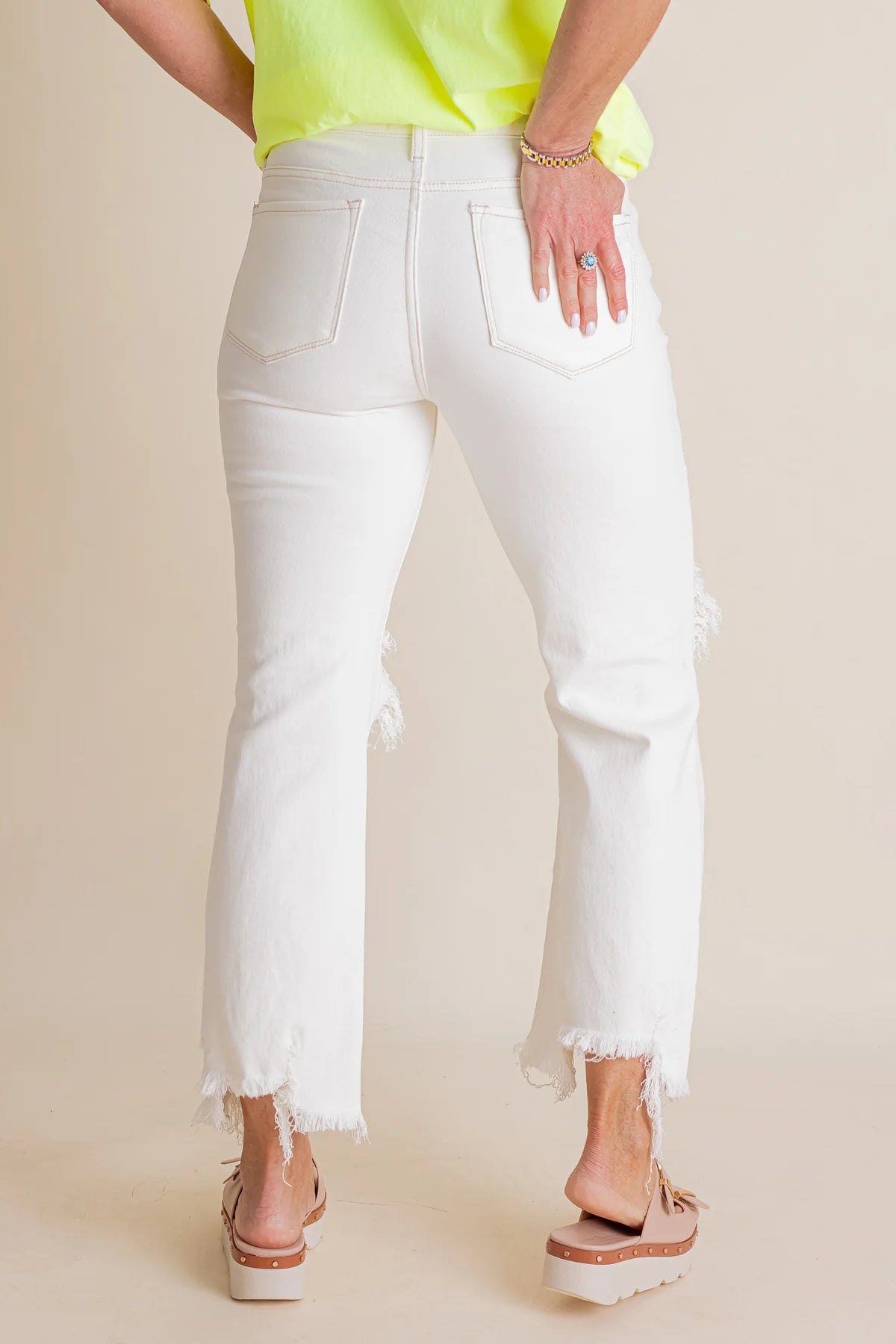 Summer Style Cropped Risen Jeans