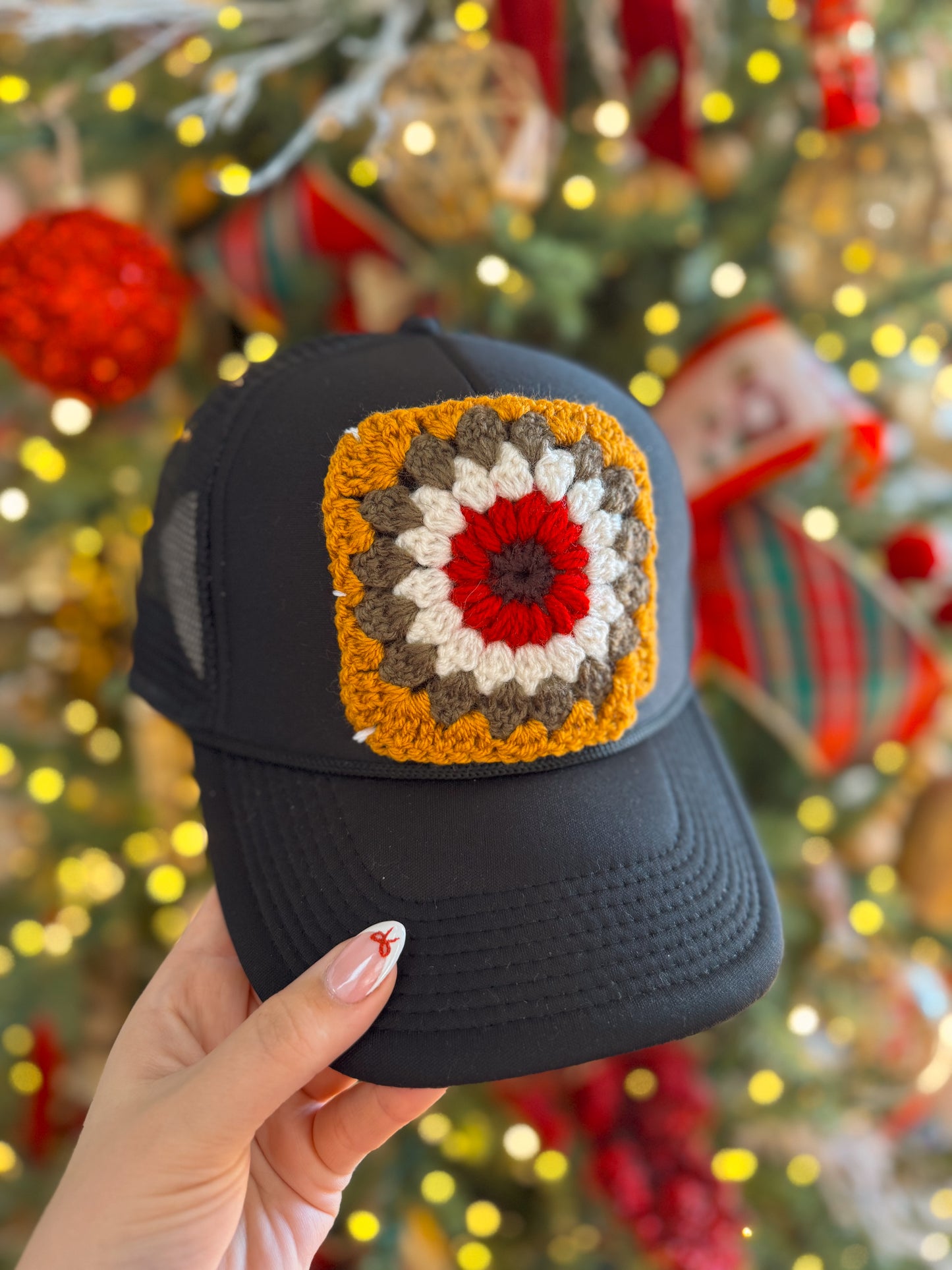 Granny Square Trucker Hats by Circle S