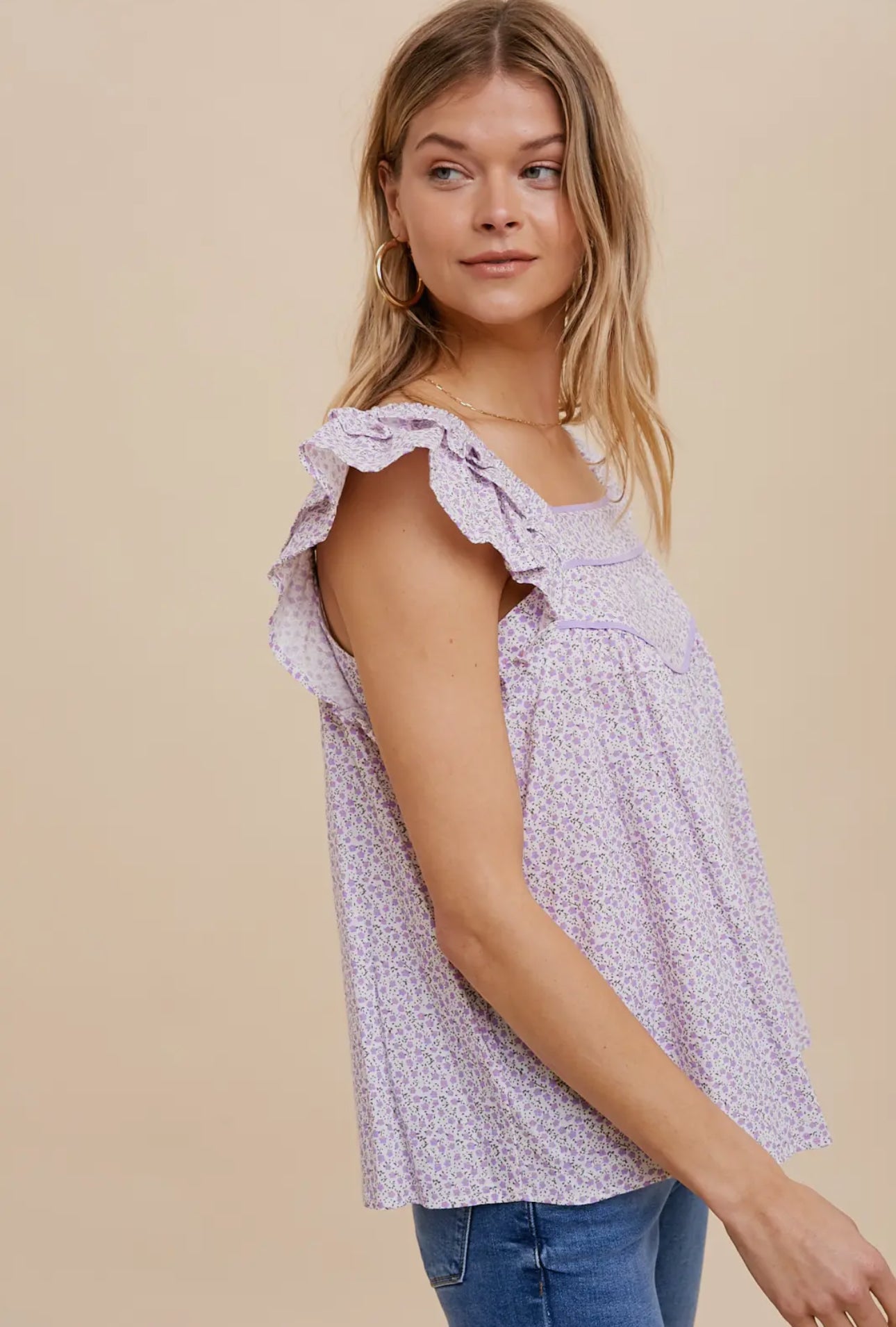 Lavender Blouse Top