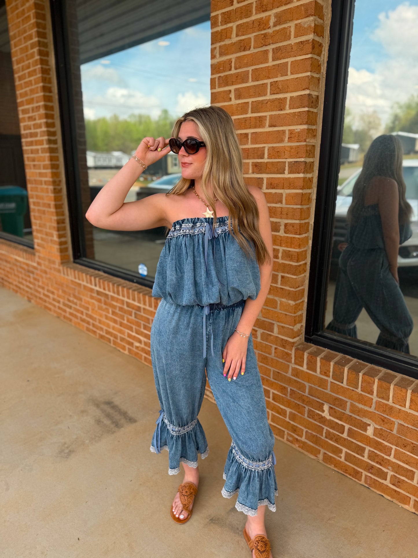 Blooming in Denim Set