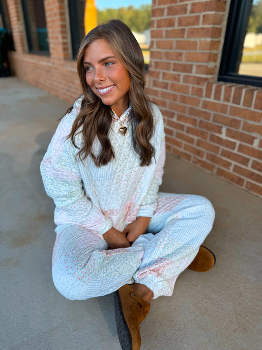 Pastel Quilted Hoodie