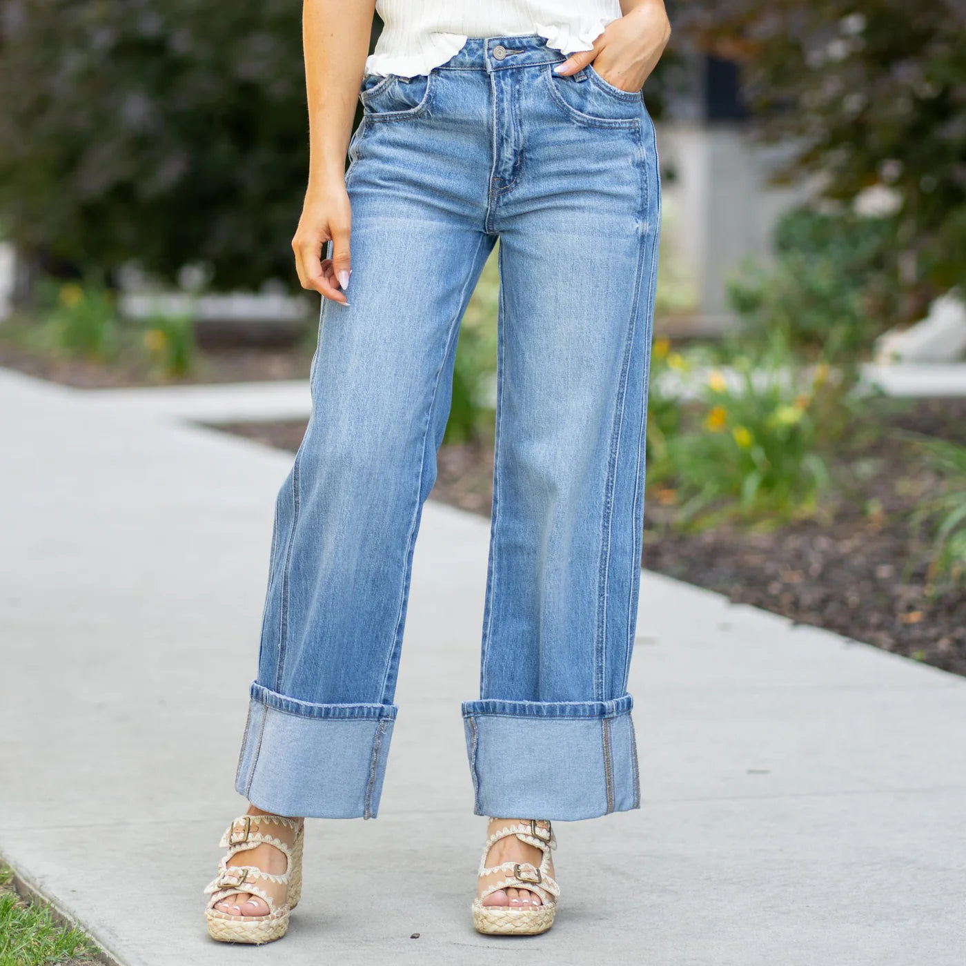Kris Baggy Wide Leg Jeans by Vervet
