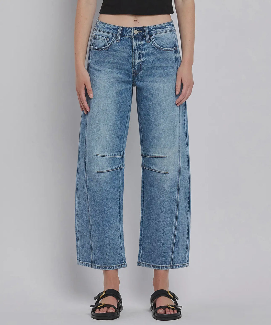 High Rise Barrel Jeans