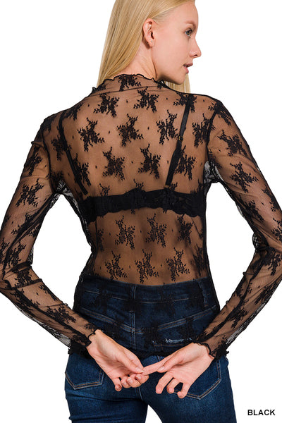 Floral Lace Layering Top