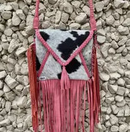 Pink Cowhide Crossbody