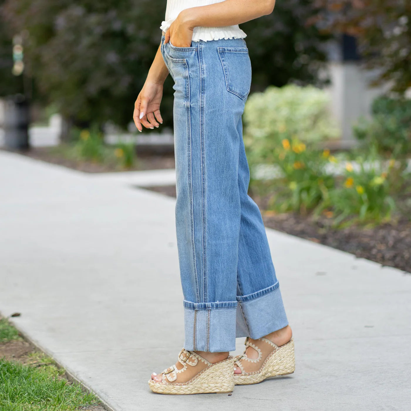 Kris Baggy Wide Leg Jeans by Vervet
