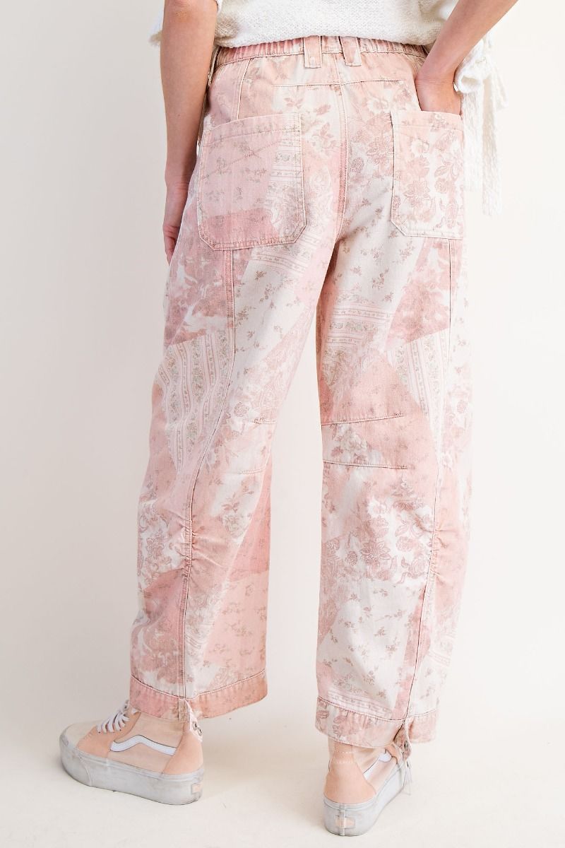 Pink Patchwork Jeans