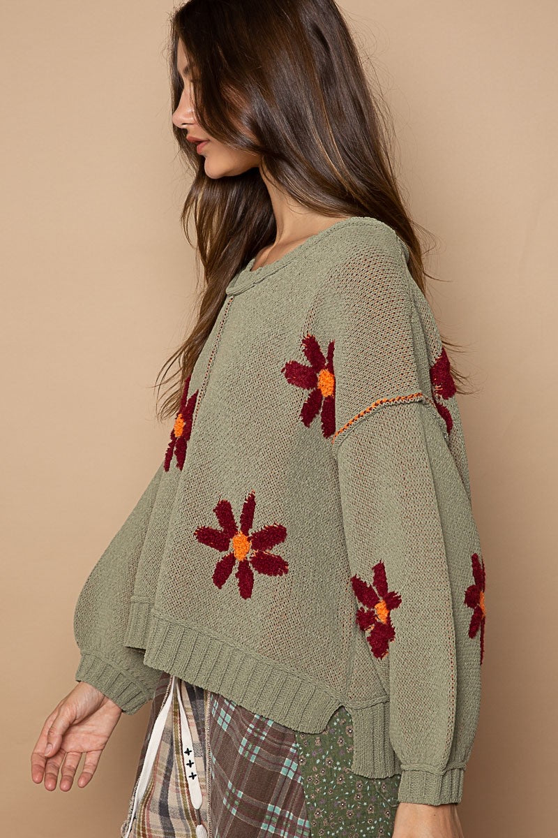 Fall Flower Sweater