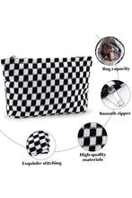 Load image into Gallery viewer, Checkered Cosmetic Bag
