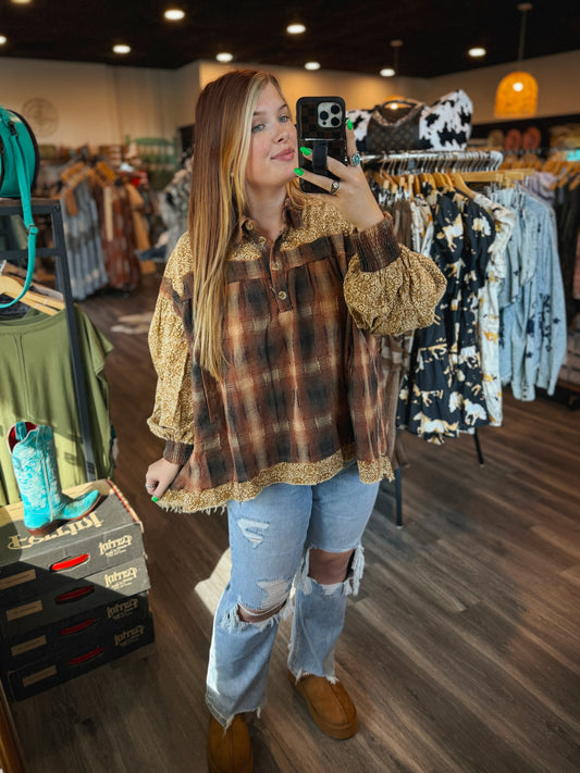 Fab Flannel Top