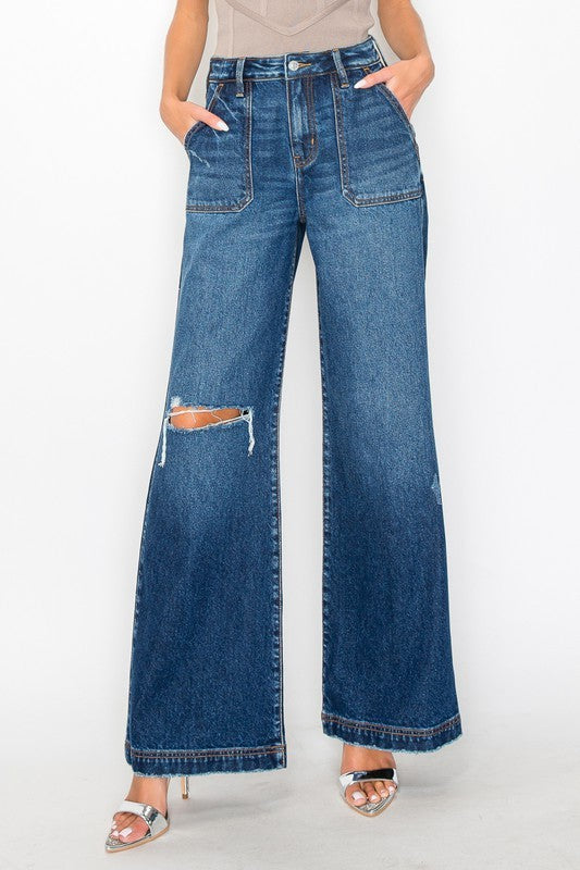 Ripped Flare Trouser Jeans