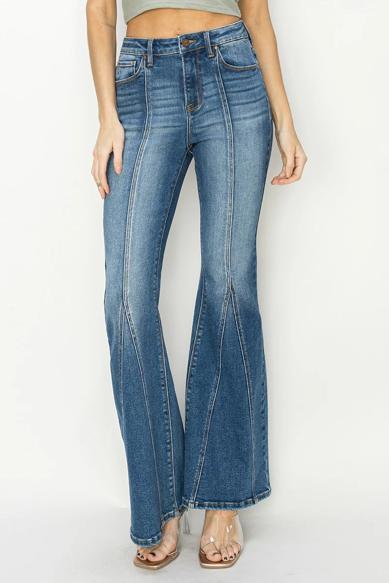 Risen Front Seam Jeans