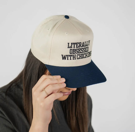 Literally Obsessed With Chickens Embroidered Hat