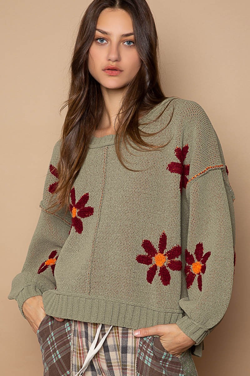 Fall Flower Sweater