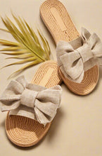 Load image into Gallery viewer, Athena Bow Sandals - Natural
