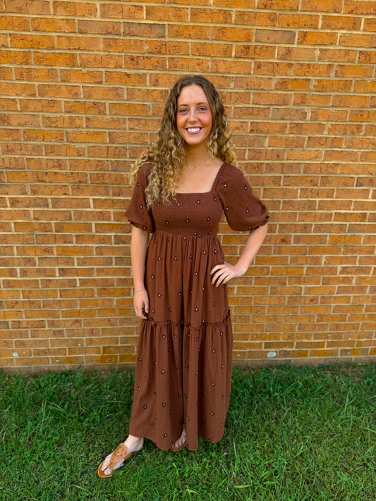 Mocha Meadows Dress