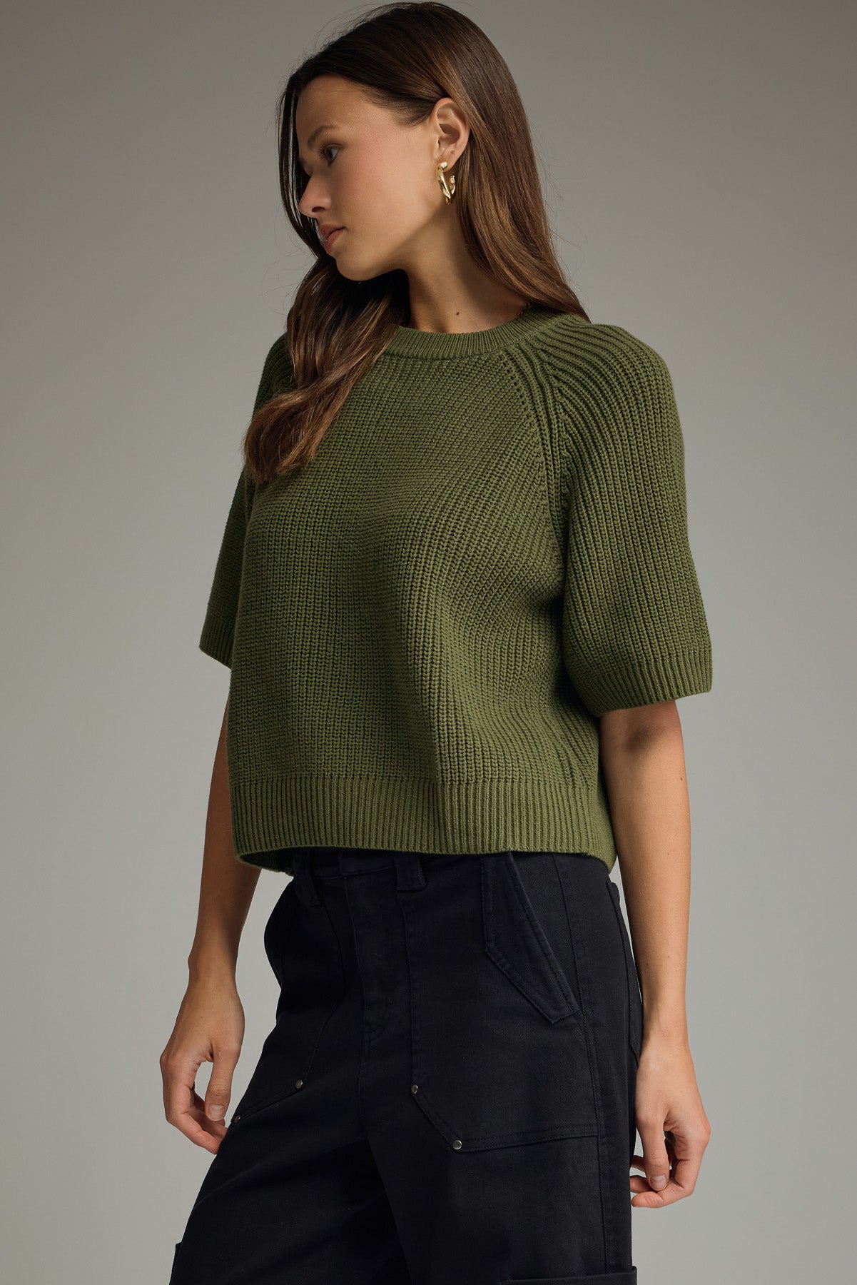 Olive Knit Top