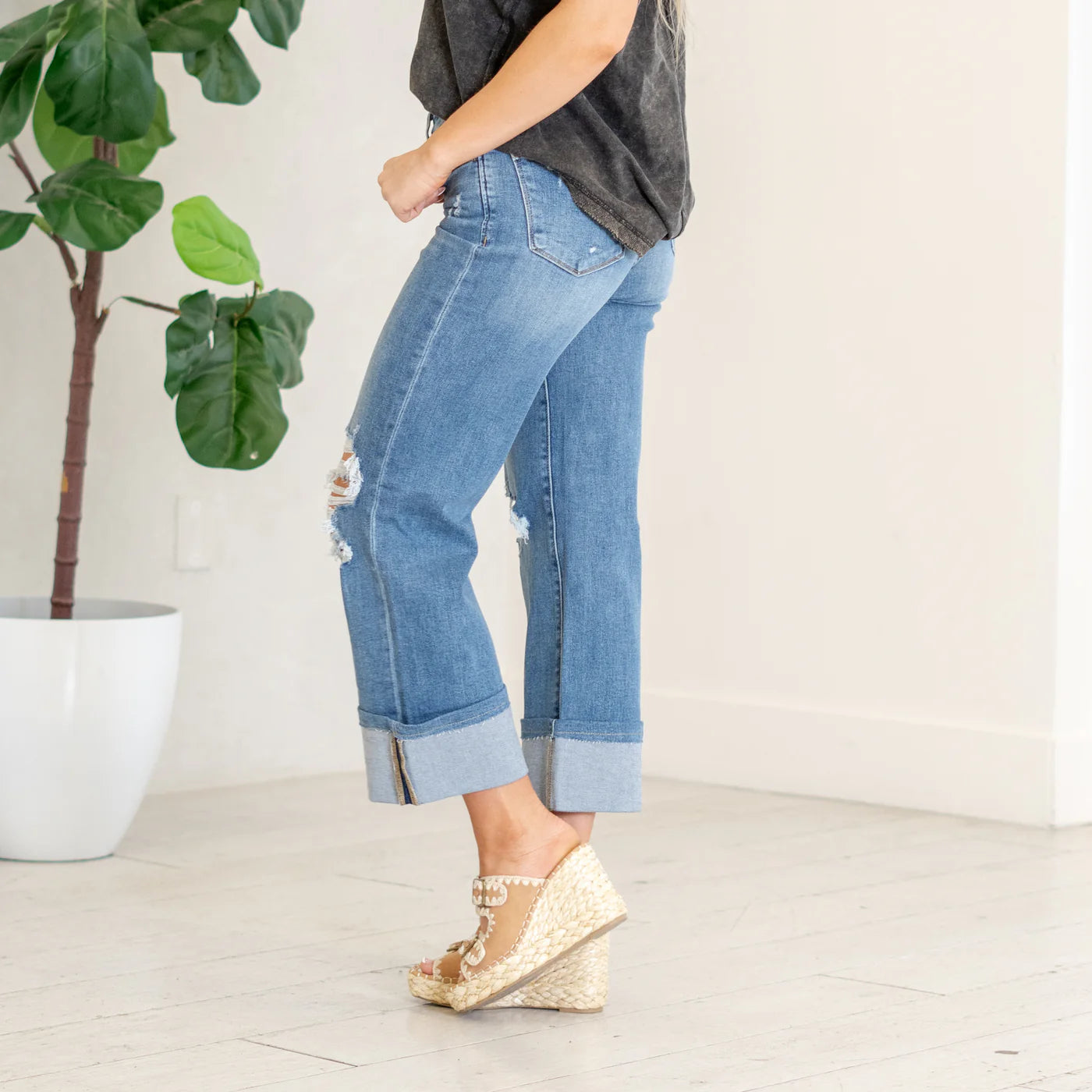 Olivia High Rise Cropped Jeans