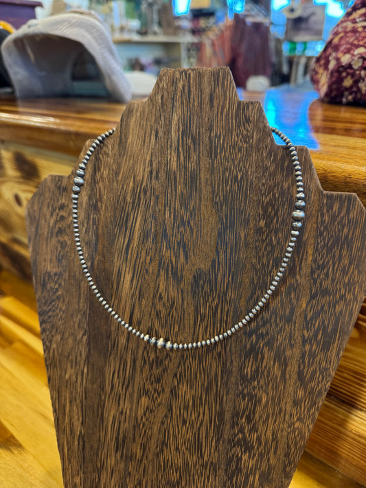Graduated 3-6MM Navajo Pearl 16” Necklace