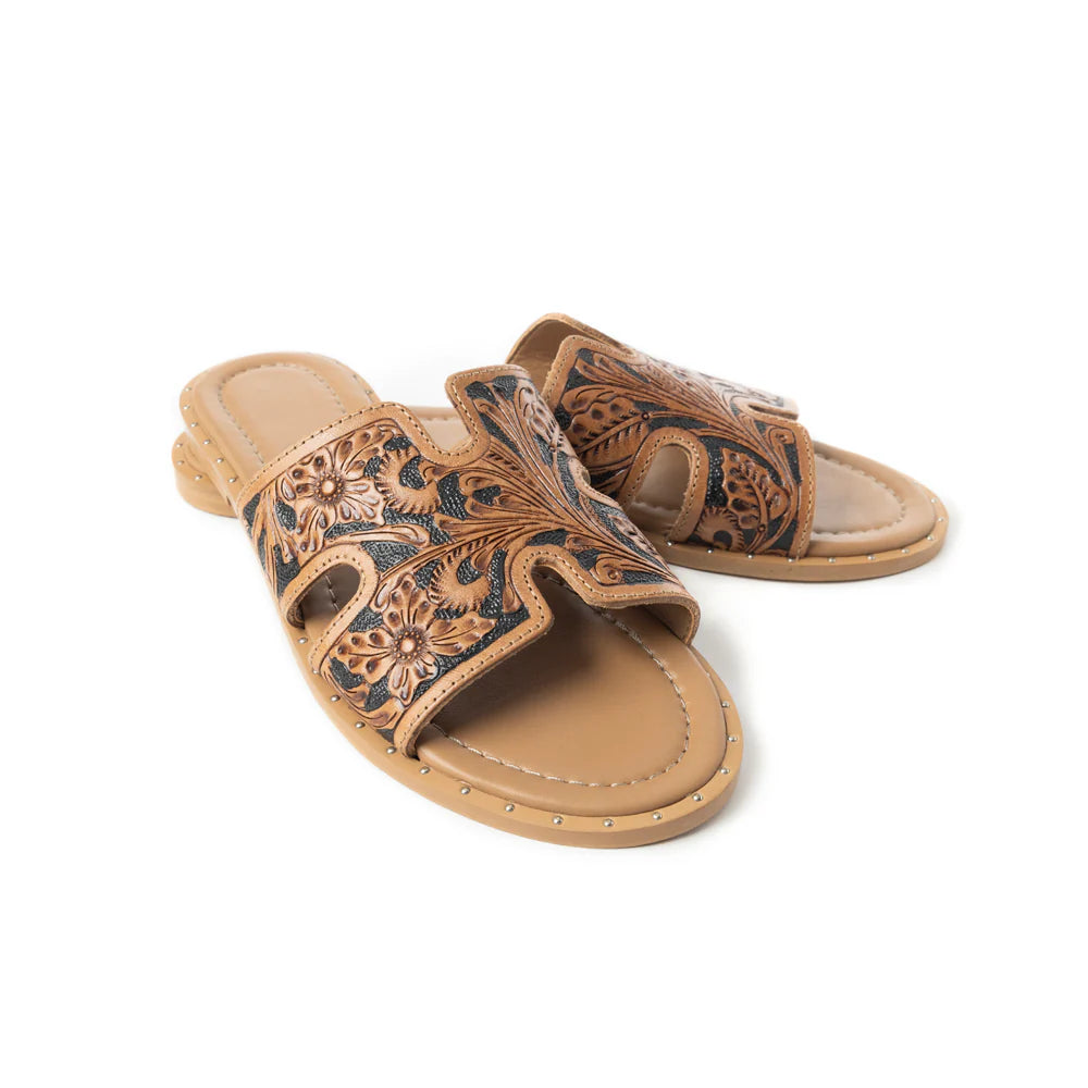 Carmina Tooled Sandals