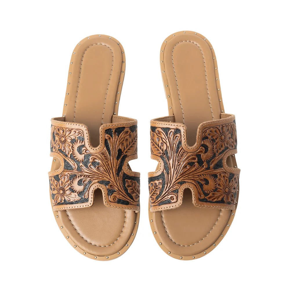 Carmina Tooled Sandals