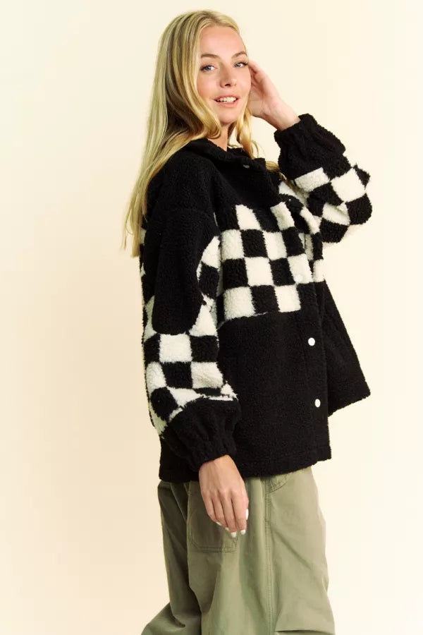 Checkered Teddy Jacket