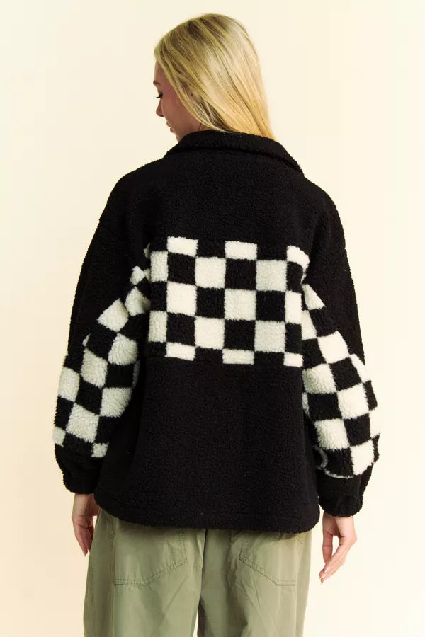 Checkered Teddy Jacket