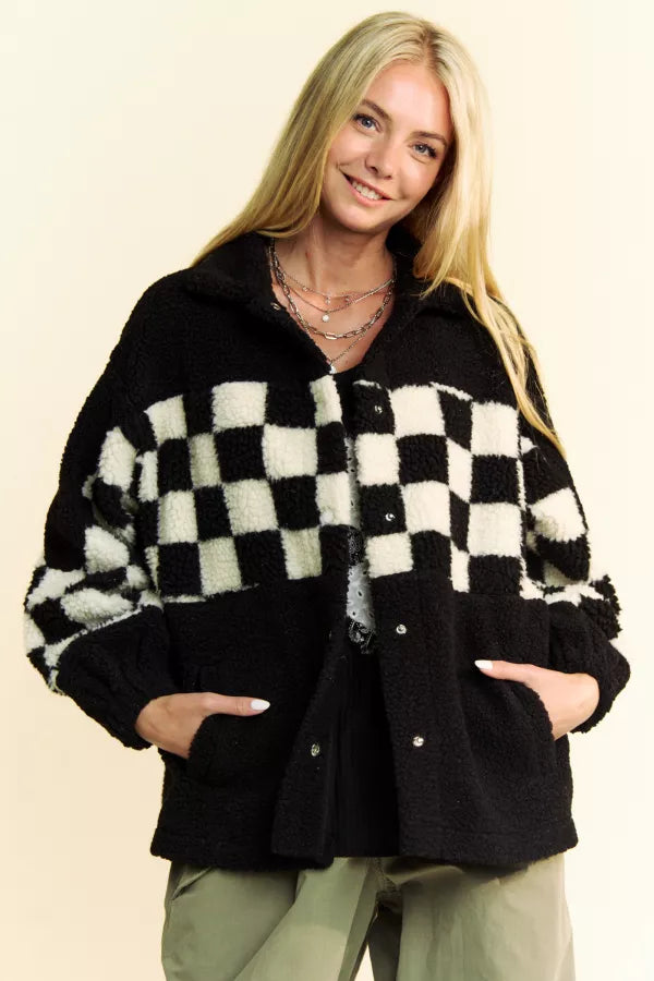 Checkered Teddy Jacket